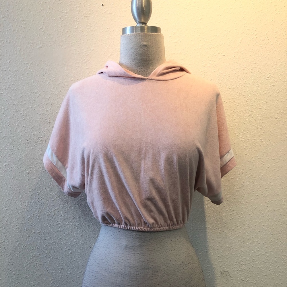 Lovely Suede Crop Hoodie